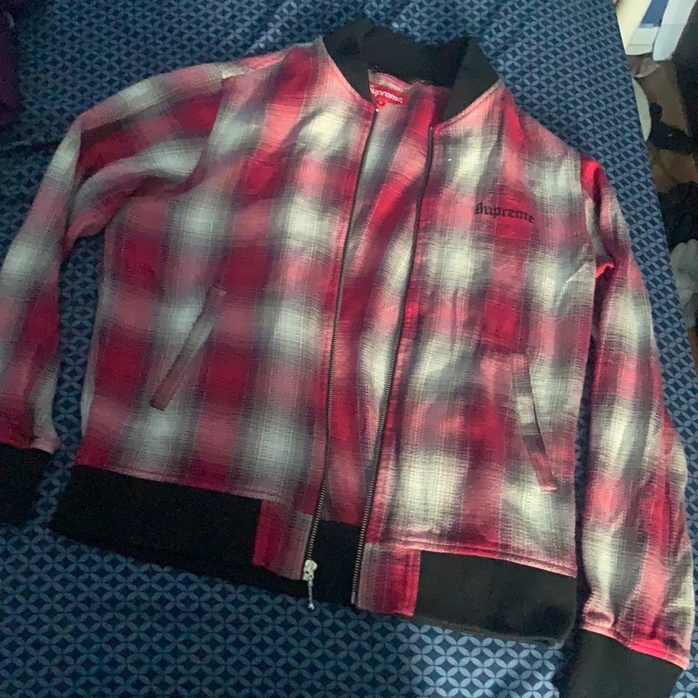 Red Supreme flannel Jacket